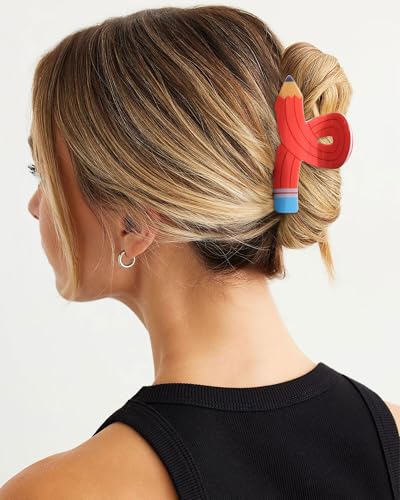 WELROG 3-Pack School-Themed Hair Claw Clips - Fun Designs for All Hair Types