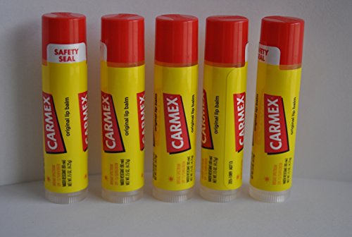Carmex Original Lip Balm - Pack of 5 Moisturizing Sticks