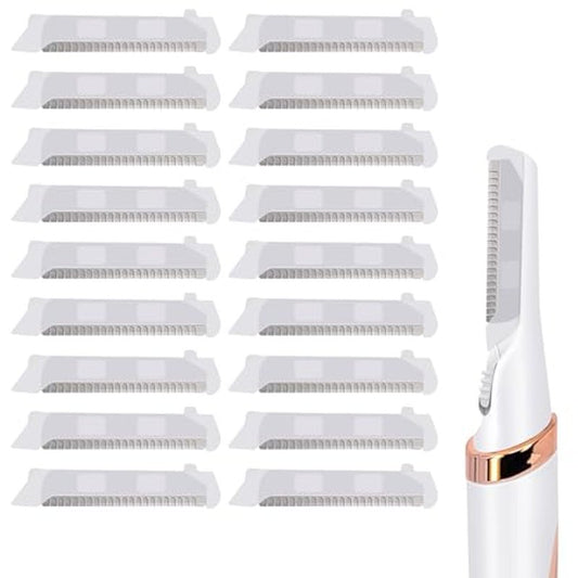 Replacement Blades for Finishing Touch Flawless Dermaplane Glo Facial Exfoliation Razor - White, 18-Pack