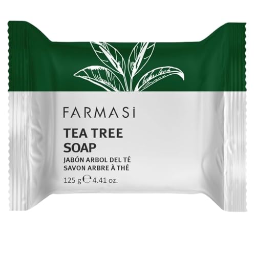 FARMASi Tea Tree Oil Cleansing Bar - Vegan Clarifying Face & Body Soap