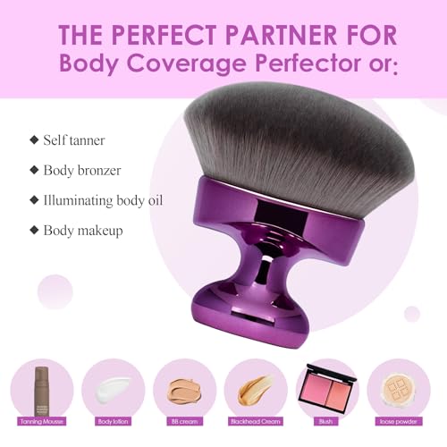 BABYSHEEP Purple Large Body Kabuki Brush & Self Tanner Makeup Applicator