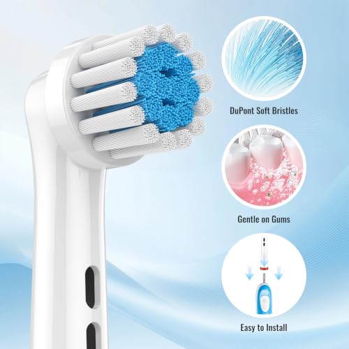 12-Pack Soft Replacement Heads for Oral-B Electric Toothbrush