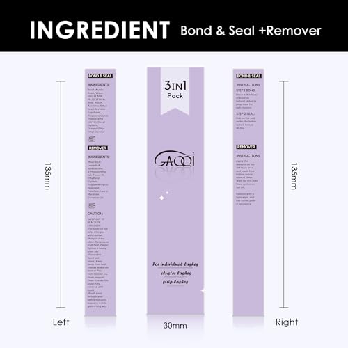 GAQQI Lash Bond and Seal Set | Waterproof Cluster Lash Glue Kit