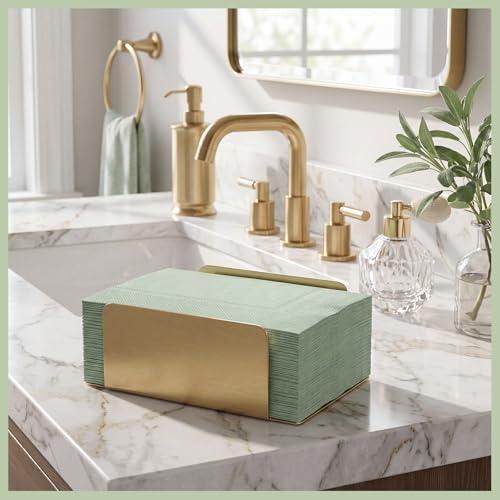 60 Disposable Sage Green Napkins for Parties & Events