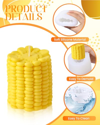 Corn Shape Silicone Mold for Candy, Chocolate & Soap Making
