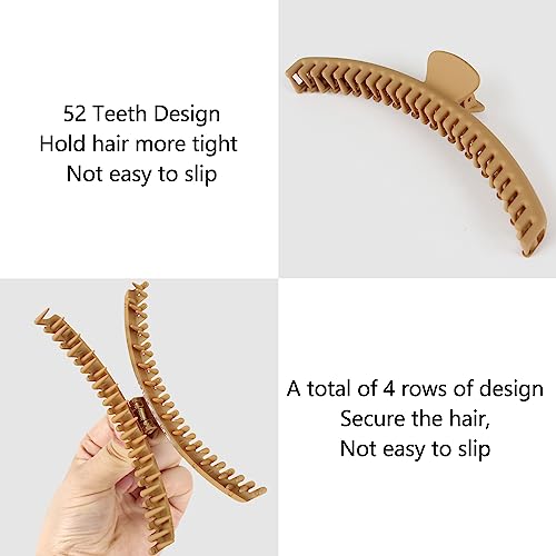NAISIER 7-Piece Hair Claw Clips, Non-Slip Acrylic Clips for Thick Hair