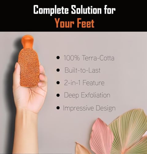 QUBA LINEN 2-Sided Pumice Stone for Feet and Body Care - Exfoliating Callus Remover