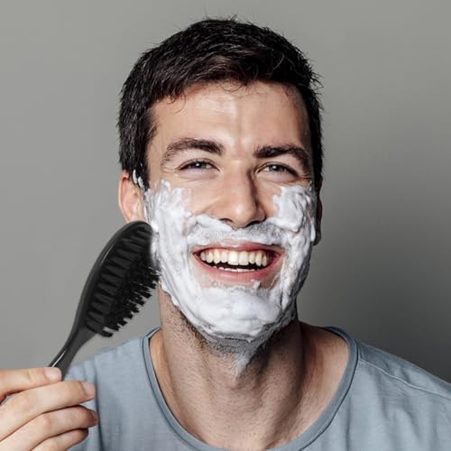 MERRYHAPY 4-Piece Beard Grooming Brush Set with Soft Nylon Bristles