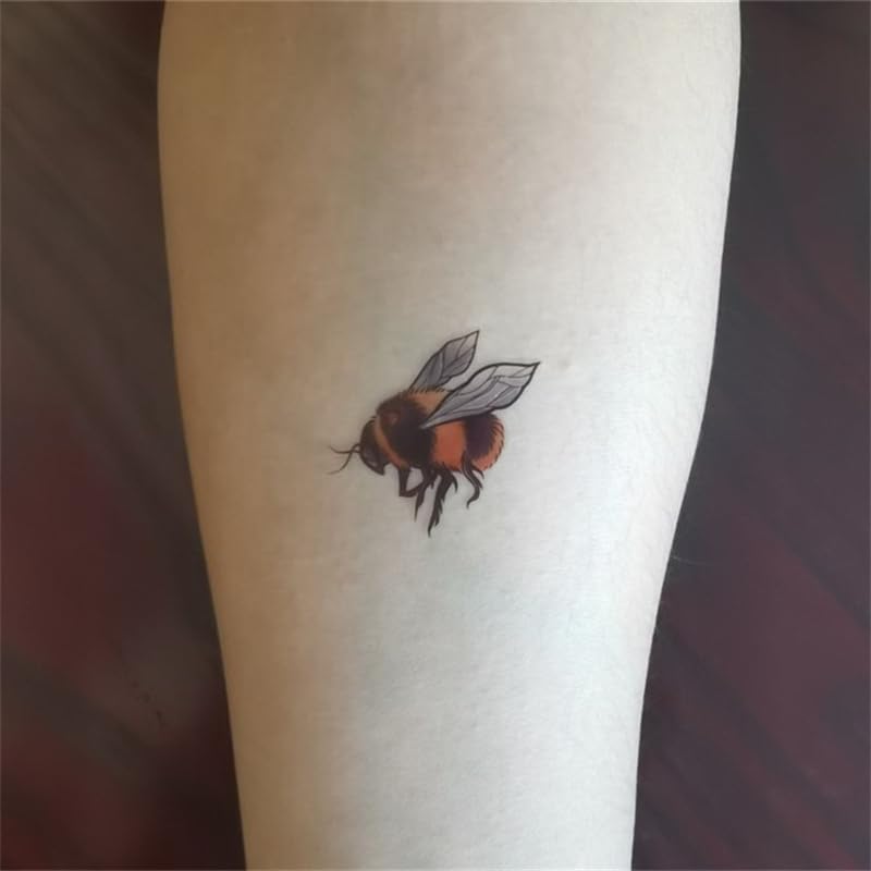 SF285 Bee Insect Temporary Tattoo Sticker Waterproof 24pcs Set 2.36 x 4.13 in