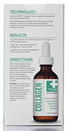 Advanced MD Collagen Serum for Wrinkles & Fine Lines, 1.75 Fl Oz