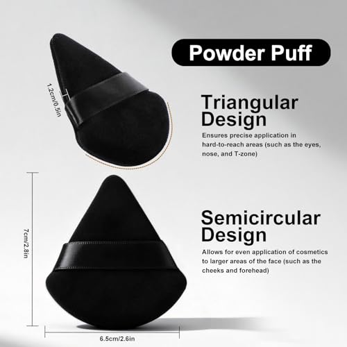 Flat Foundation Brush & Powder Puff Set for Flawless Makeup