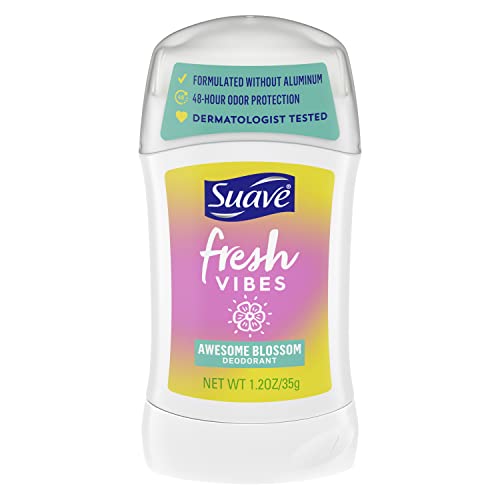 Suave Fresh Vibes Awesome Blossom Deodorant Stick - Aluminum Free, 48-Hour Protection, 1.2 oz