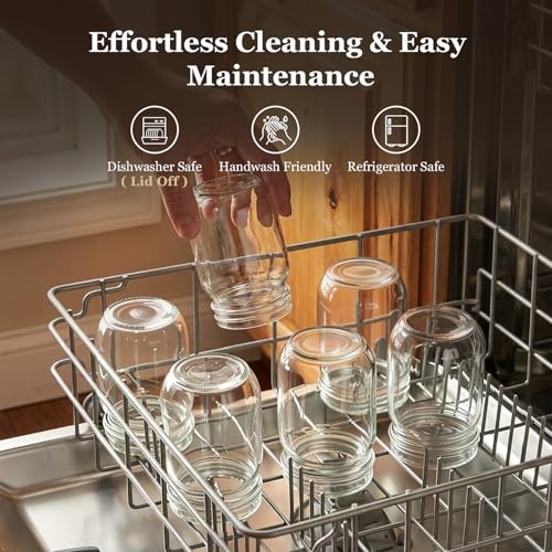 ComSaf 16 oz Mason Jars with Lids - 3 Pack Canning Jars