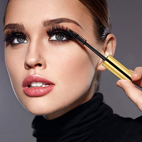 25-Piece 10ml Empty Mascara Tubes with Wands & Funnels - Gold Refillable