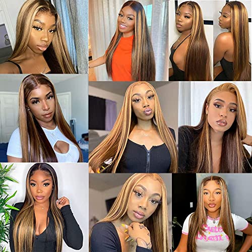 Peenoll P4/27 Highlight Human Hair Bundles - Brazilian Straight Virgin Hair