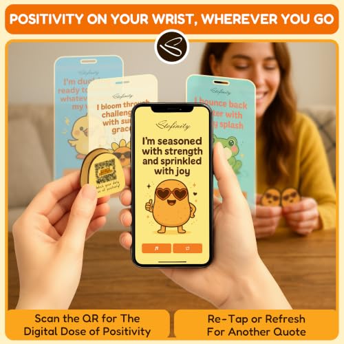 STOFINITY Positive Potato Affirmation Jar with 60 Cards & Stand
