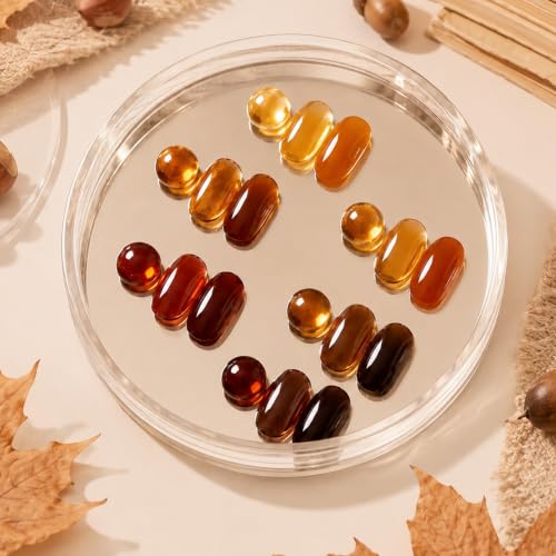 Beetles Fall Gel Nail Polish Set D - Brown-06 | 6 Tortoise Jelly Shades