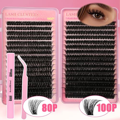 Gmagictobo DIY Lash Extension Kit - 640Pcs C Curl Eyelash Clusters