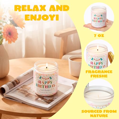 Joyin Vanilla Buttercream Scented Birthday Candle - 7oz Soy Candle Gift