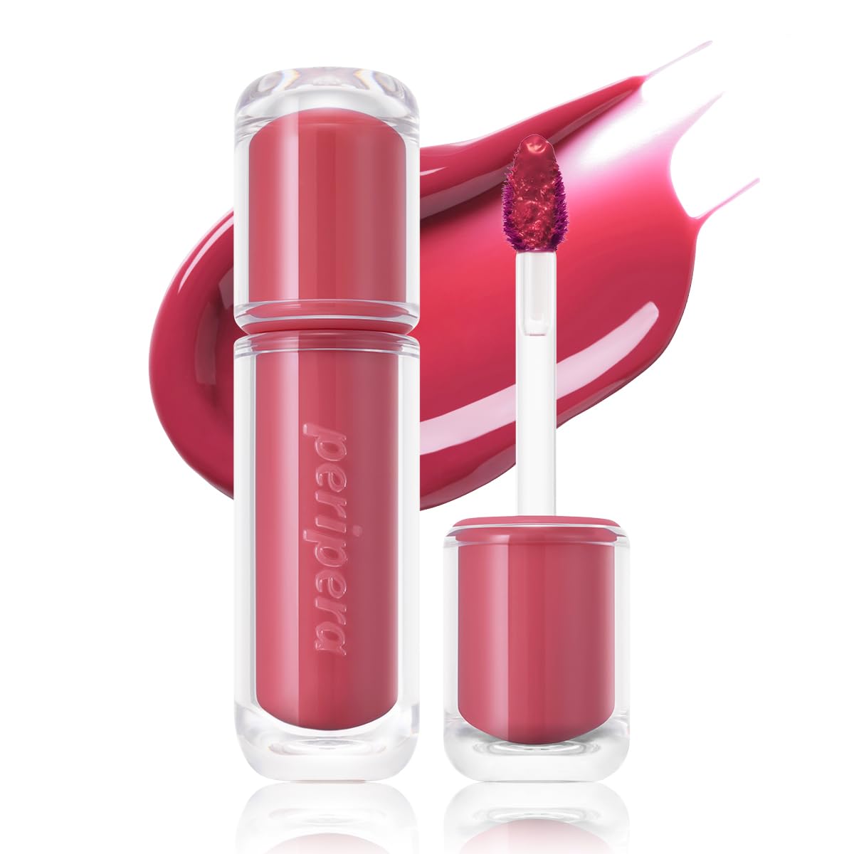 Peripera Mood Glowy Tint - Buildable K-Beauty Lip Tint for Sensitive Lips | Lightweight, Non-Sticky, 01 Tiny Strawberry