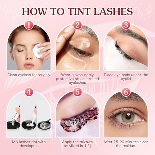 Professional Eyelash & Eyebrow Color Kit - Long Lasting, Safe Formula