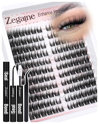 Zegaine Manga Cat Eye Lash Cluster Kit with Bond, Seal, and Tweezers