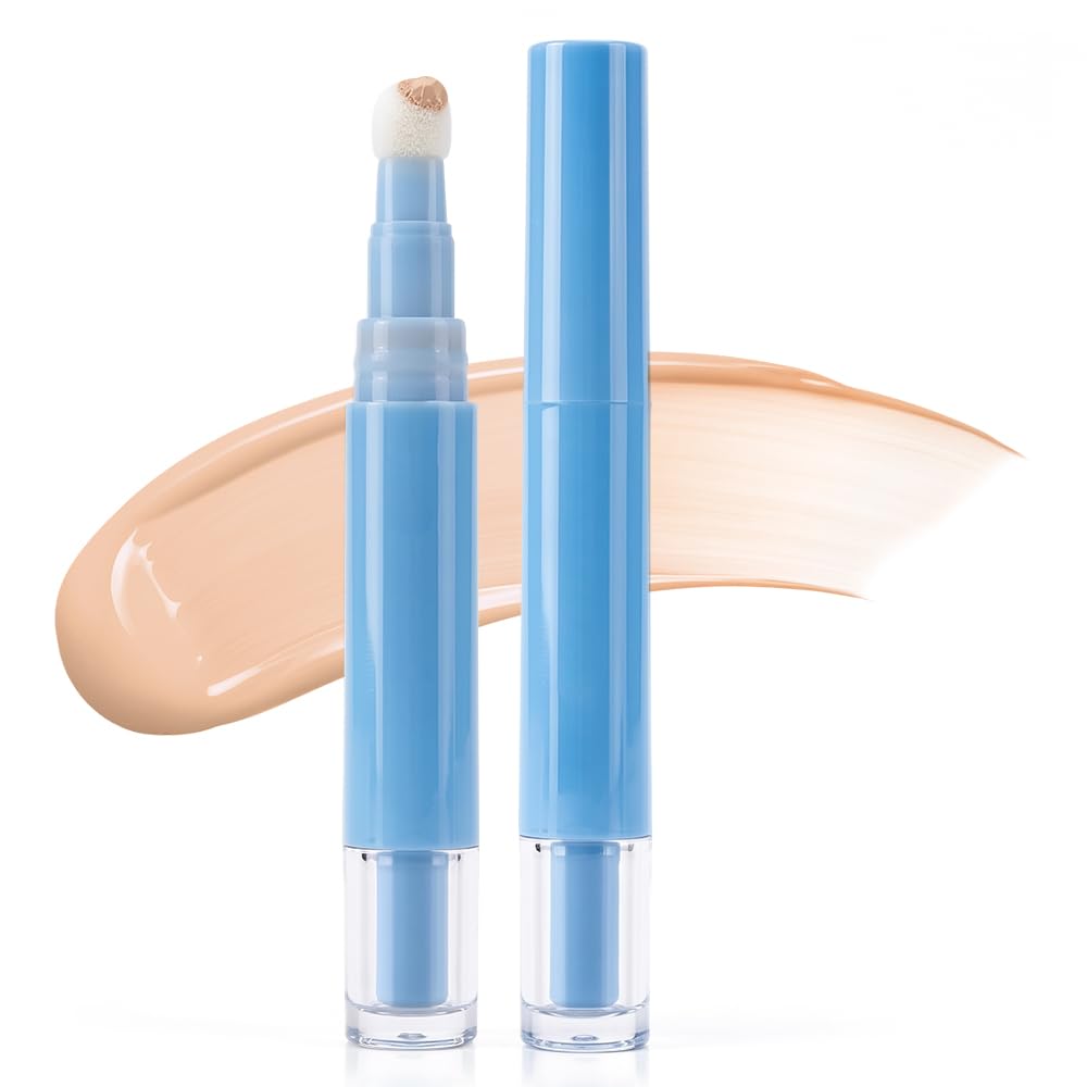 Liquid Foundation & Eye Concealer Pen - High Coverage, 24-Hour Long-Lasting | Shade 03 Beige
