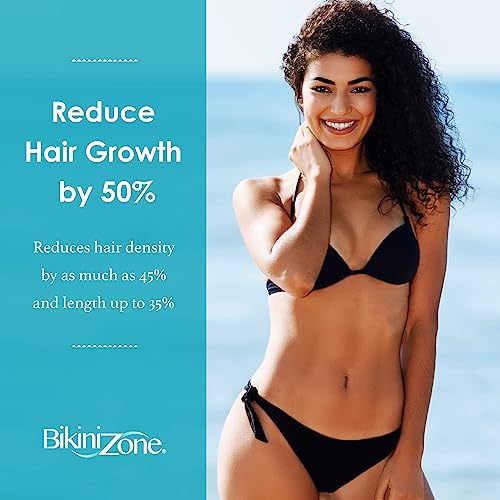 Bikini Zone Hair Growth Inhibitor Cream - Helps Stop Hair Growth for Face, Legs, Lips & Chin - Reduces Hair Density & Length - Painless Hair Inhibitor & Moisturizer After Waxing & Shaving (1 oz)