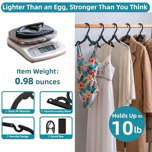 20 Pack Foldable Travel Hangers - Compact & Lightweight Cruise Essentials