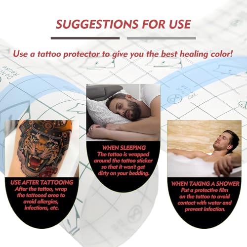 Rayyl Waterproof Tattoo Aftercare Bandage, Transparent Second Skin Film