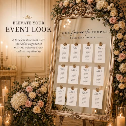 Wedding Seating Chart Mirror Decal - Our Favorite People Welcome Sign