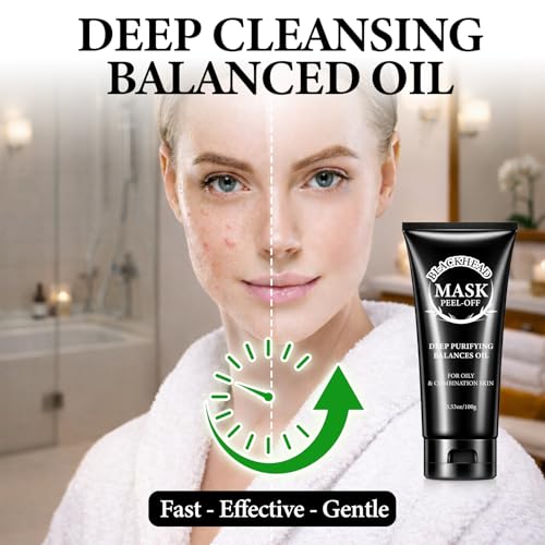 AstraVox Charcoal Blackhead Remover Mask - 3.5 Fl Oz Peel Off Mask for Oily Skin