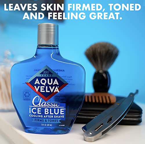 Aqua Velva Classic Ice Blue After Shave, 7 oz - Soothing & Refreshing