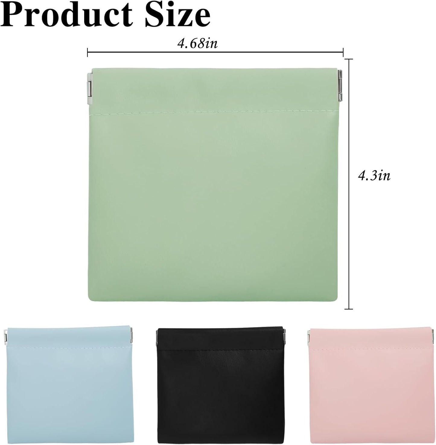 Small Leather Pocket Cosmetic Bag - Waterproof Makeup Organizer for Women | Mini Squeeze Coin Pouch - 4.7 x 4.3 In