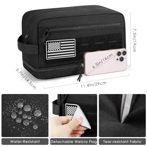 ETRONIK Tactical Toiletry Bag for Men - Large Capacity, Dual-layer