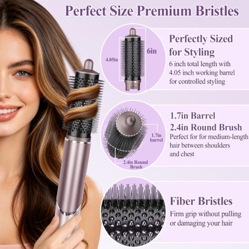 Round Brush Attachment for Shark FlexFusion & Glam, 1.7-Inch Styling Barrel
