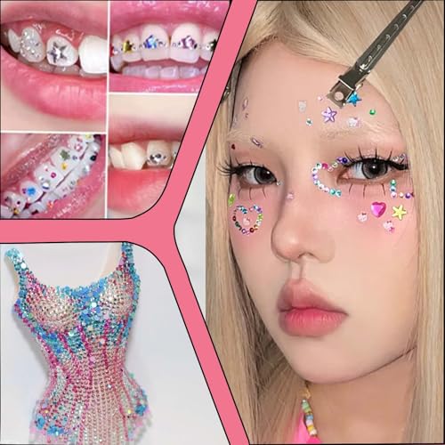 3000PCS Colorful 3D Nail Art Rhinestones Charms for DIY Designs