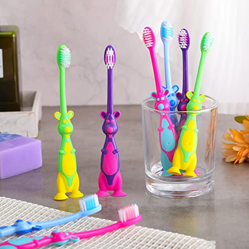Gerrii Kids Kangaroo Toothbrushes with Suction Base - 50 Pack Bulk
