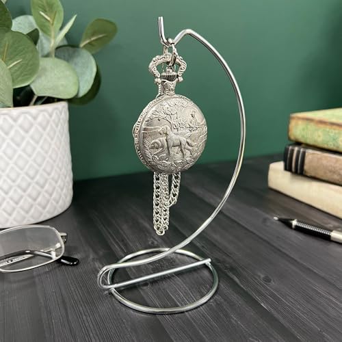 Plymor Silver Ornament Stand - 6" H for Hanging Collectibles