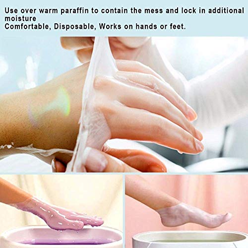 Disposable Plastic Hand Glove Mitt Covers for Paraffin Wax Therapy - Pack of 200