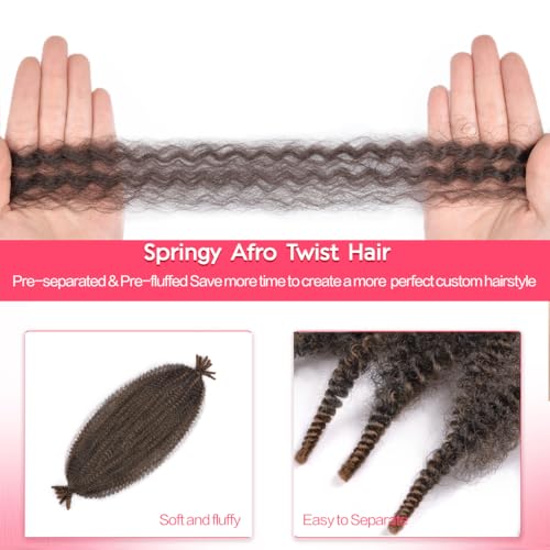FEILIMEI T30 12 Inch Marley Twist Braiding Hair Pre-Separated Synthetic for Faux Locs - Pack of 8