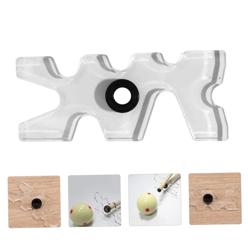 Toddmomy 2pcs Plastic Pool Cue Bridge Head Wall Shelf Brackets, Clear