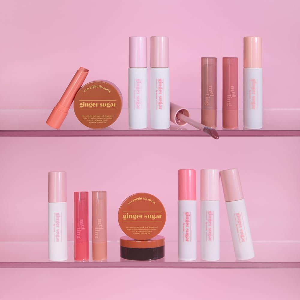 Ginger Sugar Lip Serum - Moisturizing Lip Balm with Mega Tip Applicator | Nude Beige, 13g