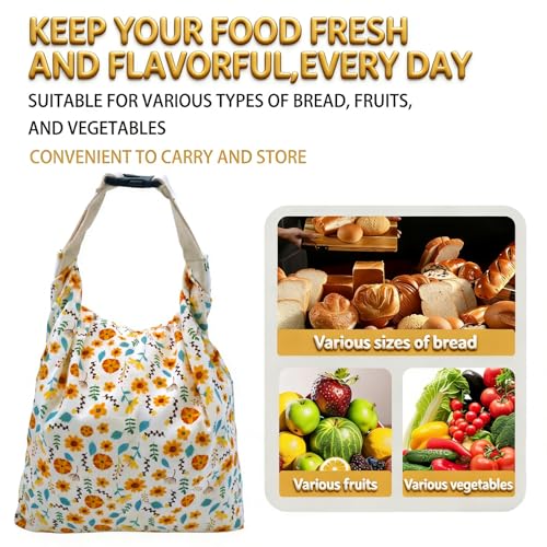 Reusable Beeswax Bread Bags (2 Pack) - 17x13 Inch with Zipper