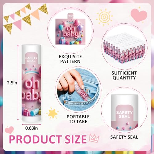 Oh Baby Lip Balm Set 60 Pack (Oh Baby-2) Baby Shower Favors Vanilla Flavor