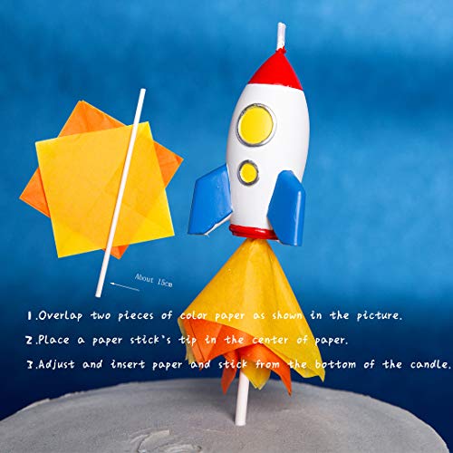 Rocket Birthday Candle - Outer Space Theme for Kids' Parties