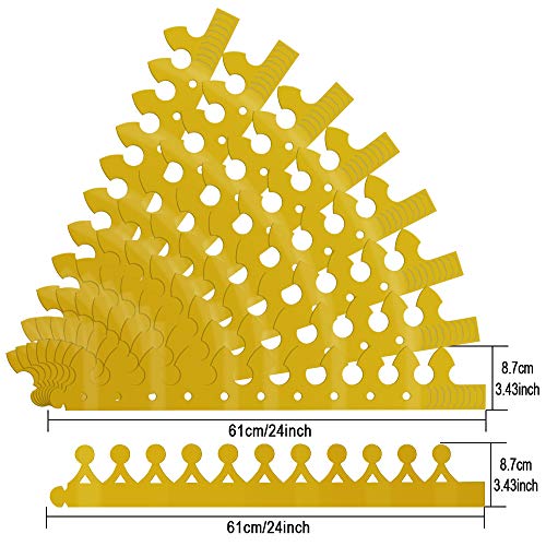Aniann Gold Paper Crowns - Adjustable for Kids & Adults - 28 Pack