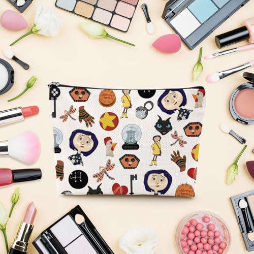LONGXIN Mr. Bobinsky Cartoon Makeup Bag Large Capacity Zipper Pouch Gift