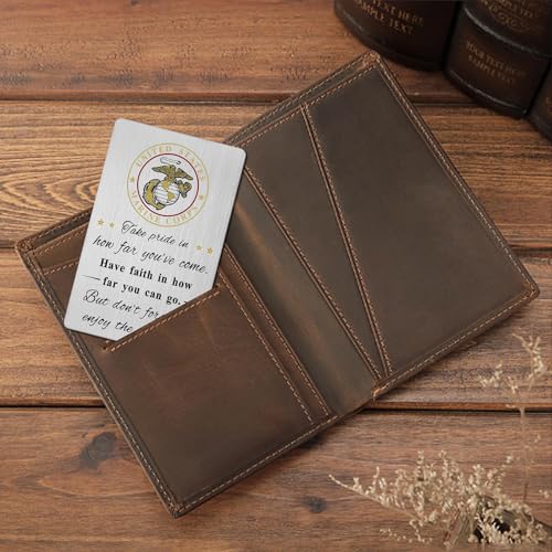 Marine Graduation Prayer Card - Engraved Thank You Gift for Veterans