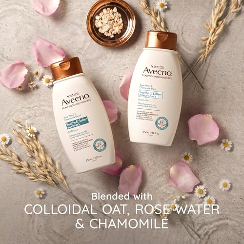 Aveeno Rose Water & Chamomile Conditioner for Dry Hair 12 fl oz - Hydrating & Gentle
